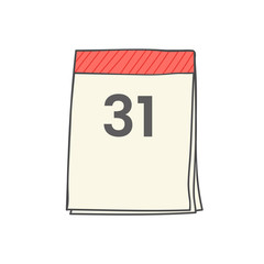 31st calendar page