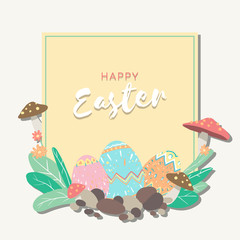 Easter border illustration