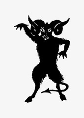 Fototapeta premium The devil vintage drawing