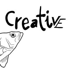 fish and creative message
