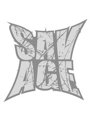 Fototapeta premium risse kratzer savage tier stempel alt text logo wild gefährlich brutal monster böse primitiv design cool