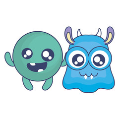 crazy monsters couple comic characters