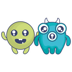 crazy monsters couple comic characters