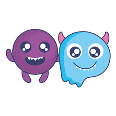 crazy monsters couple comic characters