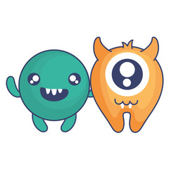 crazy monsters couple comic characters