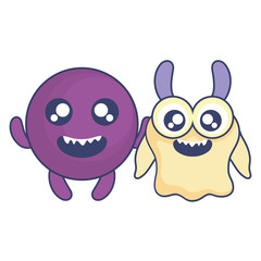 crazy monsters couple comic characters