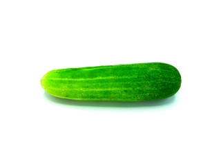 One cucumber isolated on white background - Image