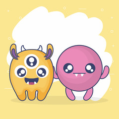 crazy monsters couple comic characters