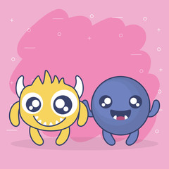 crazy monsters couple comic characters