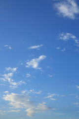 fluffy white cloud moving above clear blue sky in the morning day