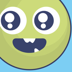 emoticon face with crazy teeth
