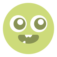emoticon face with crazy teeth