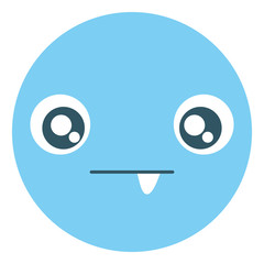 emoticon face with crazy teeth