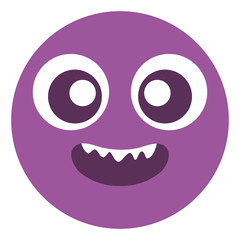 emoticon face with crazy teeth
