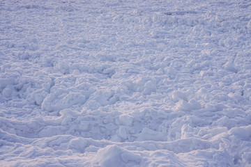 white snow ice background in winter