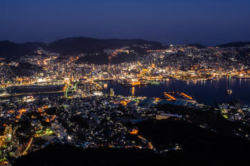 Nagasaki Night View in Japana
