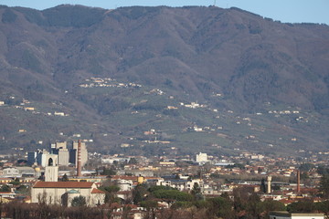 City in a valley