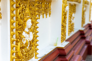 golden decoration of thai temple in thailand
