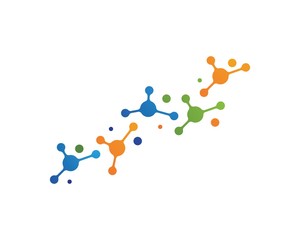 molecule logo vector