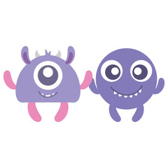 crazy monsters couple comic characters