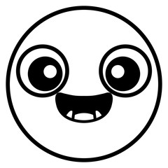 emoticon face with crazy teeth