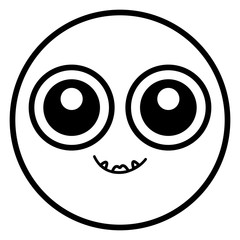 emoticon face with crazy teeth