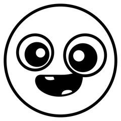 emoticon face with crazy teeth