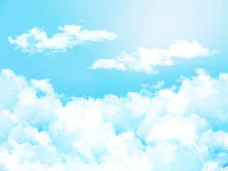 青空と雲のイラスト