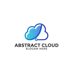 Cloud logo design template vector isolated