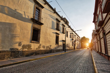 Fototapeta na wymiar Guadalajara streets in city’s historic center (Centro Historico)