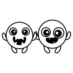 emoticons faces with crazy teeth couple characters