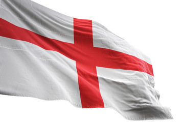 England flag waving isolated white background 3D illustration
