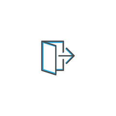 Exit icon design. Essential icon vector illustration