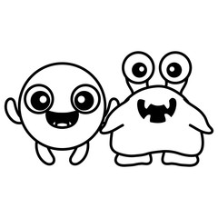 crazy monsters couple comic characters