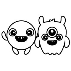 crazy monsters couple comic characters