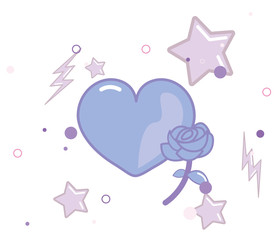 heart love flower