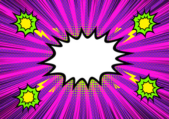 アメコミ風ポップアート　Comic book concept speech bubble