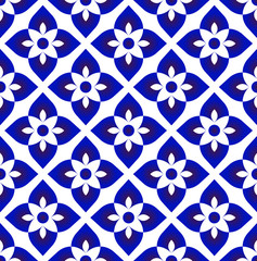 Fototapeta premium blue and white ceramic decor
