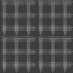 Seamless pattern of horizontal and vertical stripes in black and white color. Vector drawing cell. Stripes hand drawing.