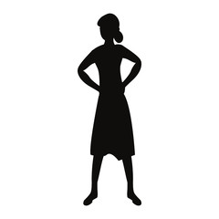 Obraz na płótnie Canvas woman silhouette character