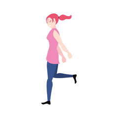 woman with pink hair portrait