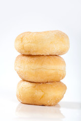 Fototapeta na wymiar Donut isolated on white background with space for copy.