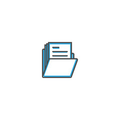 Folder icon design. Essential icon vector illustration