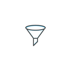 Funnel icon design. Essential icon vector illustration