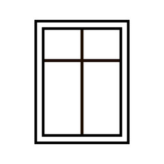 window line icon, vector illustration