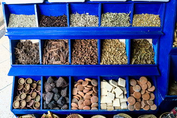 spices on market, photo as background