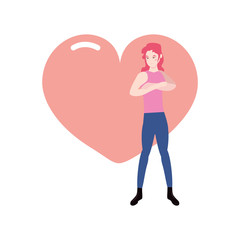 woman heart - girl power