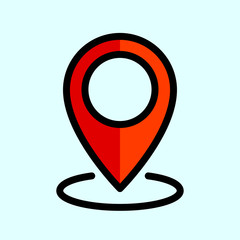 Flat location icon