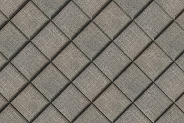 Modern wall with fablic texture. 3D rendering.