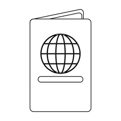 passport travel document id in black and white